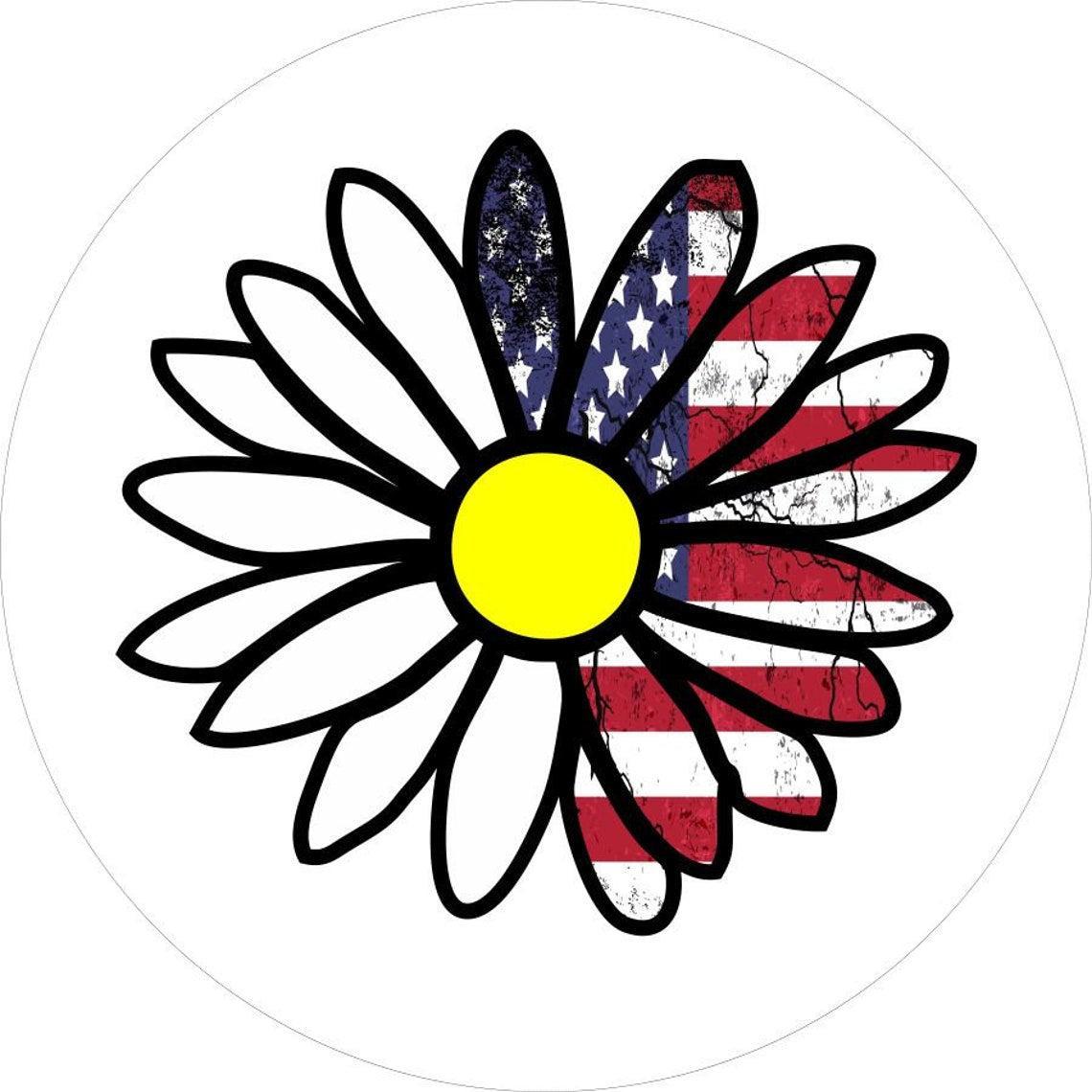 Daisy + Half American Flag-duckduckjeep-offroad-wrangler-gladiator-3d-jeep duck-custom duck-Jeep-The Quacktory-Fun Jeep Ducks-Ducks4Jeep