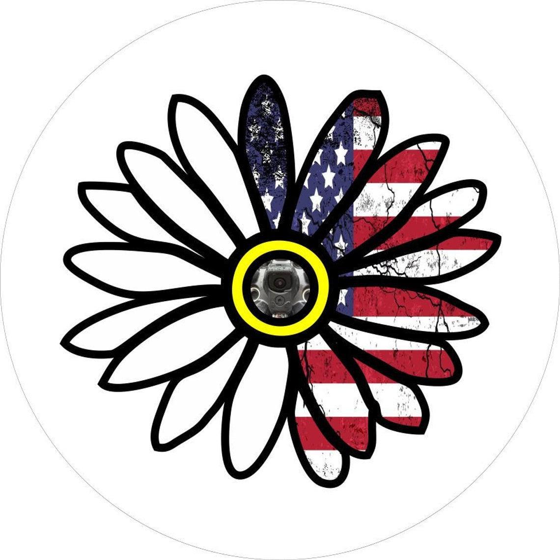 Daisy + Half American Flag-duckduckjeep-offroad-wrangler-gladiator-3d-jeep duck-custom duck-Jeep-The Quacktory-Fun Jeep Ducks-Ducks4Jeep