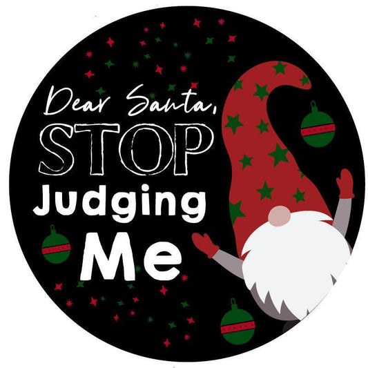 Dear Santa, Stop Judging Me Christmas Gnome - Spare Tire Cover-duckduckjeep-offroad-wrangler-gladiator-3d-jeep duck-custom duck-Jeep-The Quacktory-Fun Jeep Ducks-Ducks4Jeep