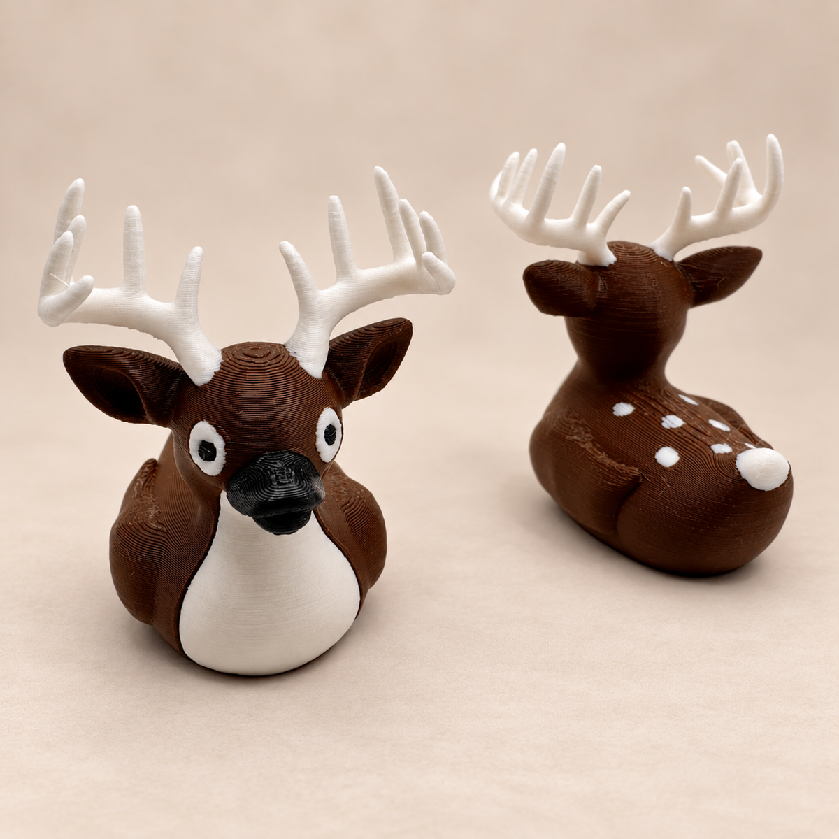 Deer Duck Figurine-duckduckjeep-offroad-wrangler-gladiator-3d-jeep duck-custom duck-Jeep-The Quacktory-Fun Jeep Ducks-Ducks4Jeep