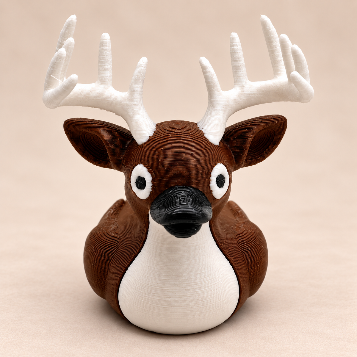 Deer Duck Figurine-duckduckjeep-offroad-wrangler-gladiator-3d-jeep duck-custom duck-Jeep-The Quacktory-Fun Jeep Ducks-Ducks4Jeep