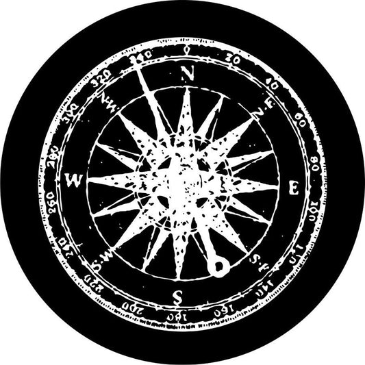 Distressed Detailed Compass Spare Tire Cover-duckduckjeep-offroad-wrangler-gladiator-3d-jeep duck-custom duck-Jeep-The Quacktory-Fun Jeep Ducks-Ducks4Jeep