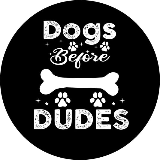 Dogs Before Dudes Paw Prints | Spare Tire Cover for Campers, RV, Jeep, Bronco & More-duckduckjeep-offroad-wrangler-gladiator-3d-jeep duck-custom duck-Jeep-The Quacktory-Fun Jeep Ducks-Ducks4Jeep