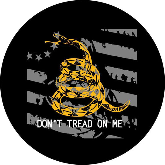 Don't Tread on Me Flag (any color snake) Spare Tire Cover for Jeep, Bronco, RV, Camper, Trailer, & More-duckduckjeep-offroad-wrangler-gladiator-3d-jeep duck-custom duck-Jeep-The Quacktory-Fun Jeep Ducks-Ducks4Jeep