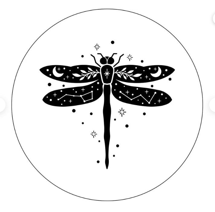 Dragonfly Constellation White Spare Tire Cover