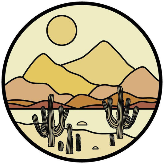 Earth Tone Desert & Cactus Mountain Landscape Spare Tire Cover for Campers, RV, Jeep, Broncos, & More-duckduckjeep-offroad-wrangler-gladiator-3d-jeep duck-custom duck-Jeep-The Quacktory-Fun Jeep Ducks-Ducks4Jeep
