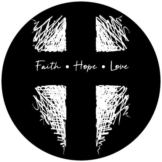 Faith Hope Love Christian Religious Cross Spare Tire Cover-duckduckjeep-offroad-wrangler-gladiator-3d-jeep duck-custom duck-Jeep-The Quacktory-Fun Jeep Ducks-Ducks4Jeep