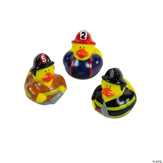 Firefighter Rubber Ducks - by the dozen-duckduckjeep-offroad-wrangler-gladiator-3d-jeep duck-custom duck-Jeep-The Quacktory-Fun Jeep Ducks-Ducks4Jeep