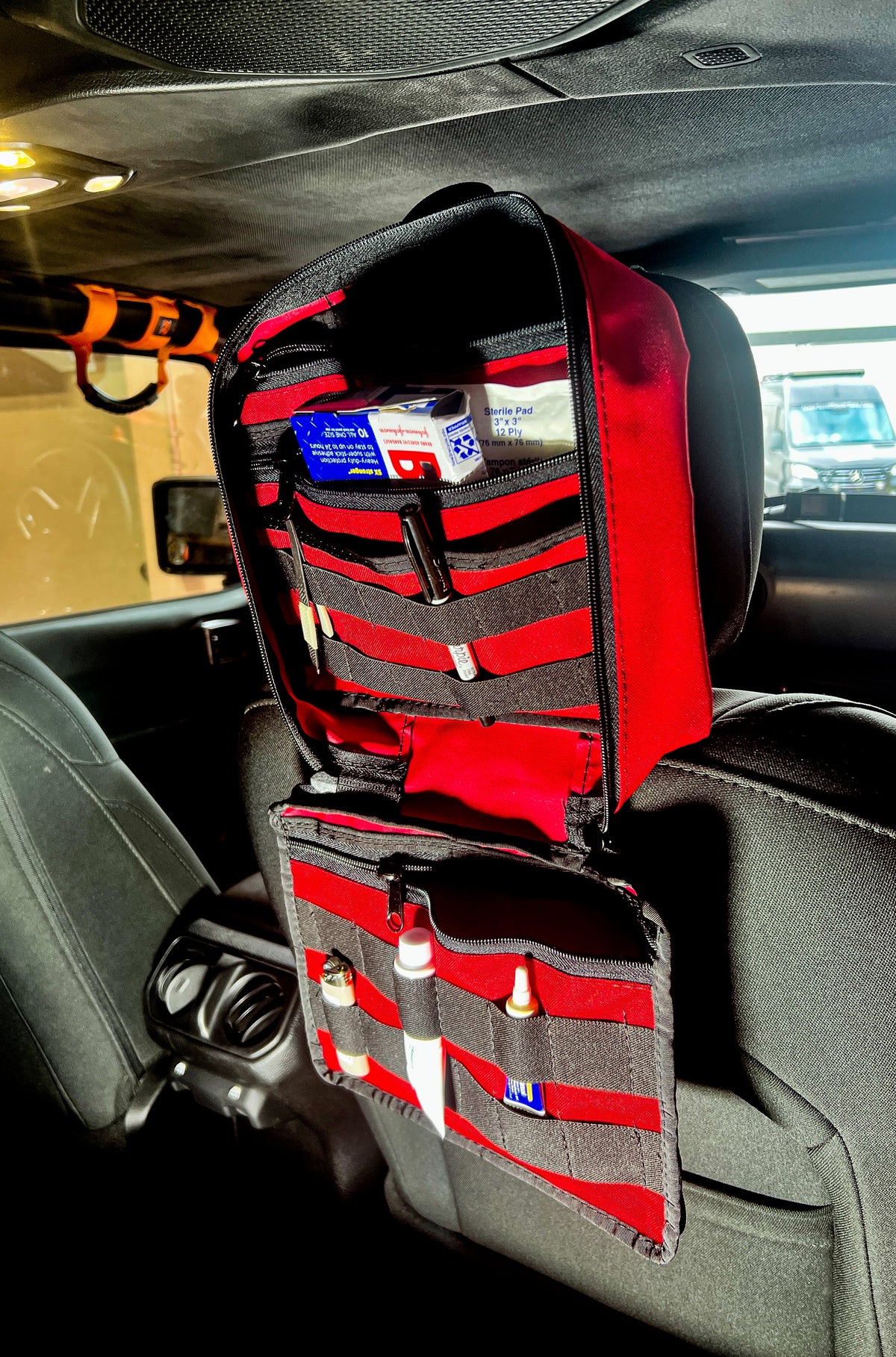 First Aid Kit Headrest Pouch - IFAK-duckduckjeep-offroad-wrangler-gladiator-3d-jeep duck-custom duck-Jeep-The Quacktory-Fun Jeep Ducks-Ducks4Jeep