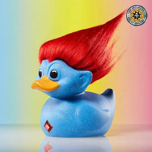 First Edition Official Trolls Glitter Blue Troll TUBBZ Duck Collectable-duckduckjeep-offroad-wrangler-gladiator-3d-jeep duck-custom duck-Jeep-The Quacktory-Fun Jeep Ducks-Ducks4Jeep