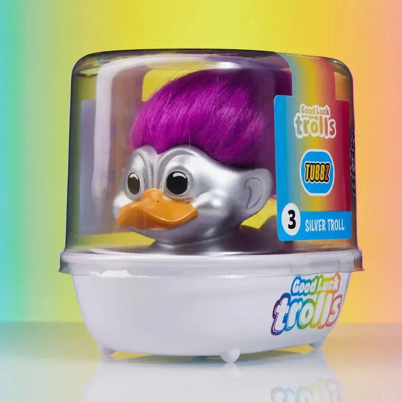 First Edition Official Trolls Silver Troll TUBBZ Cosplaying Duck Collectable-duckduckjeep-offroad-wrangler-gladiator-3d-jeep duck-custom duck-Jeep-The Quacktory-Fun Jeep Ducks-Ducks4Jeep
