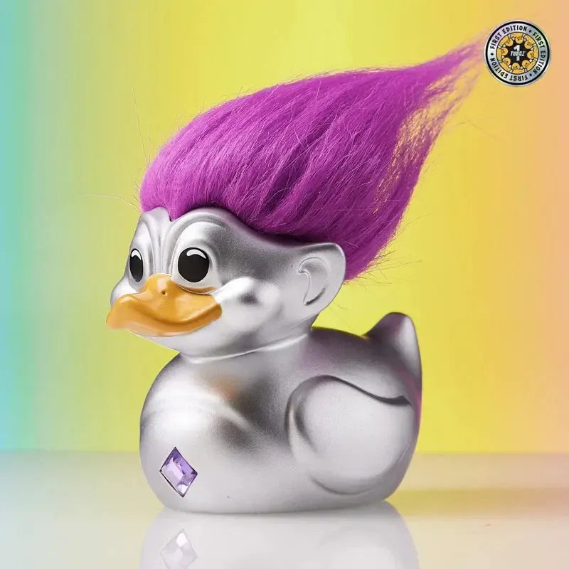 First Edition Official Trolls Silver Troll TUBBZ Cosplaying Duck Collectable-duckduckjeep-offroad-wrangler-gladiator-3d-jeep duck-custom duck-Jeep-The Quacktory-Fun Jeep Ducks-Ducks4Jeep
