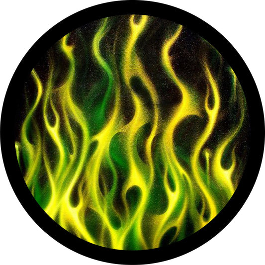 Flames - Yellow Spare Tire Cover for Jeep, Camper, Bronco, RV & More-duckduckjeep-offroad-wrangler-gladiator-3d-jeep duck-custom duck-Jeep-The Quacktory-Fun Jeep Ducks-Ducks4Jeep
