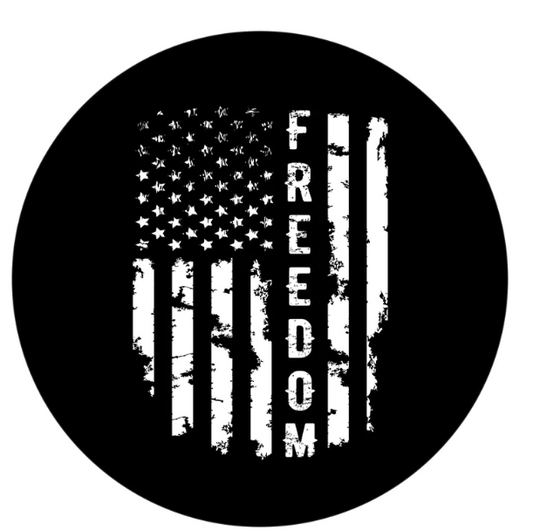 Freedom American Flag Spare Tire Cover-duckduckjeep-offroad-wrangler-gladiator-3d-jeep duck-custom duck-Jeep-The Quacktory-Fun Jeep Ducks-Ducks4Jeep