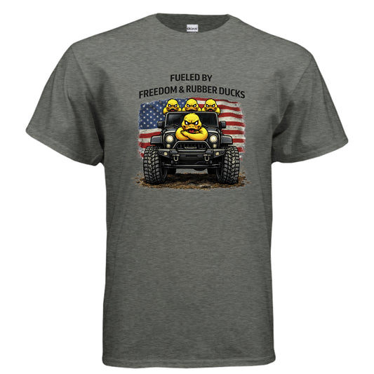 Fueled By Freedom & Rubber Ducks Shirt-duckduckjeep-offroad-wrangler-gladiator-3d-jeep duck-custom duck-Jeep-The Quacktory-Fun Jeep Ducks-Ducks4Jeep
