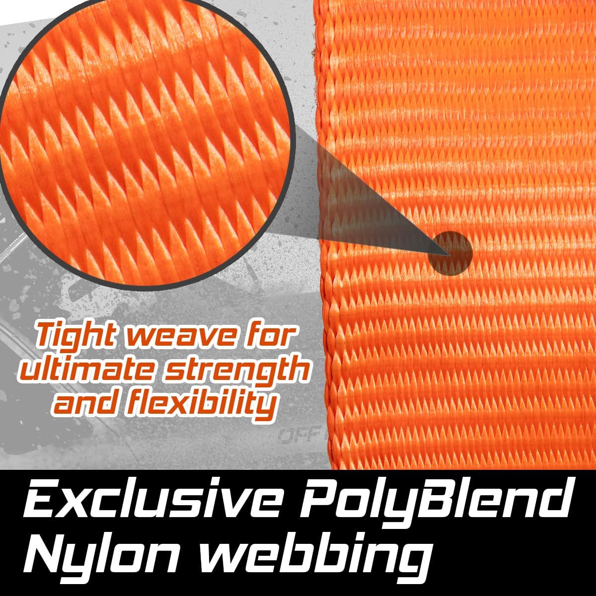 G2G4 Looped Tow Strap 20ft x 3" 35,000 LB Break Strength Off-Road Recovery 4WD-duckduckjeep-offroad-wrangler-gladiator-3d-jeep duck-custom duck-Jeep-The Quacktory-Fun Jeep Ducks-Ducks4Jeep