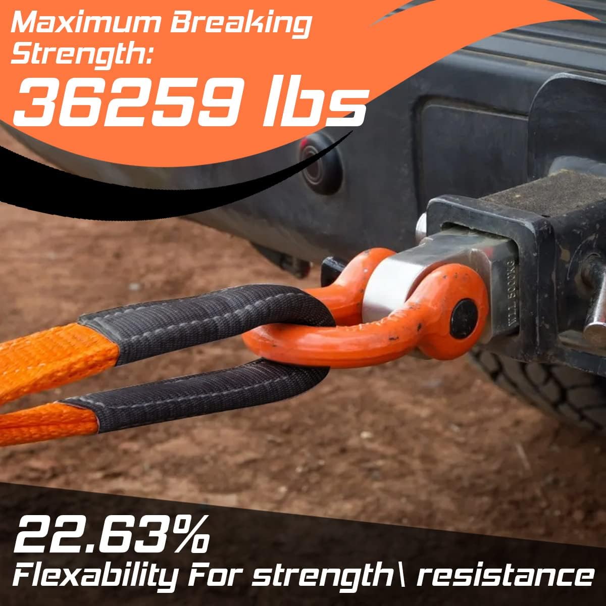 G2G4 Looped Tow Strap 20ft x 3" 35,000 LB Break Strength Off-Road Recovery 4WD-duckduckjeep-offroad-wrangler-gladiator-3d-jeep duck-custom duck-Jeep-The Quacktory-Fun Jeep Ducks-Ducks4Jeep