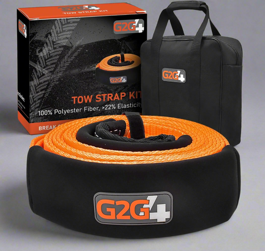 G2G4 Looped Tow Strap 20ft x 3" 35,000 LB Break Strength Off-Road Recovery 4WD-duckduckjeep-offroad-wrangler-gladiator-3d-jeep duck-custom duck-Jeep-The Quacktory-Fun Jeep Ducks-Ducks4Jeep