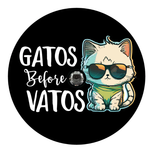 Gatos Before Vatos Spare Tire Cover-duckduckjeep-offroad-wrangler-gladiator-3d-jeep duck-custom duck-Jeep-The Quacktory-Fun Jeep Ducks-Ducks4Jeep
