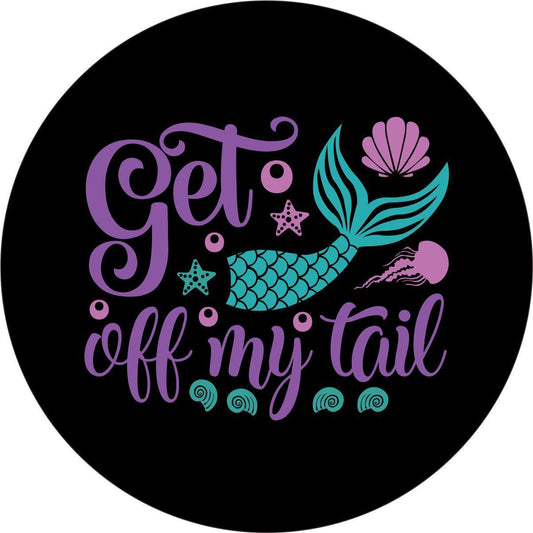 Get Off My Tail Mermaid Spare Tire Cover for Jeep, Bronco, RV, Camper, & More-duckduckjeep-offroad-wrangler-gladiator-3d-jeep duck-custom duck-Jeep-The Quacktory-Fun Jeep Ducks-Ducks4Jeep