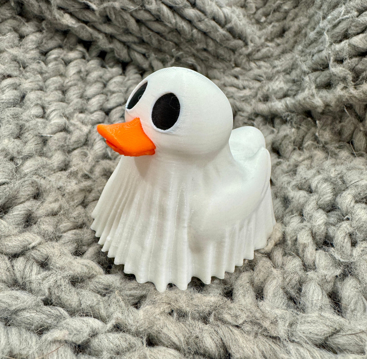 Ghost Duck – 3D Printed Halloween Figurine-duckduckjeep-offroad-wrangler-gladiator-3d-jeep duck-custom duck-Jeep-The Quacktory-Fun Jeep Ducks-Ducks4Jeep