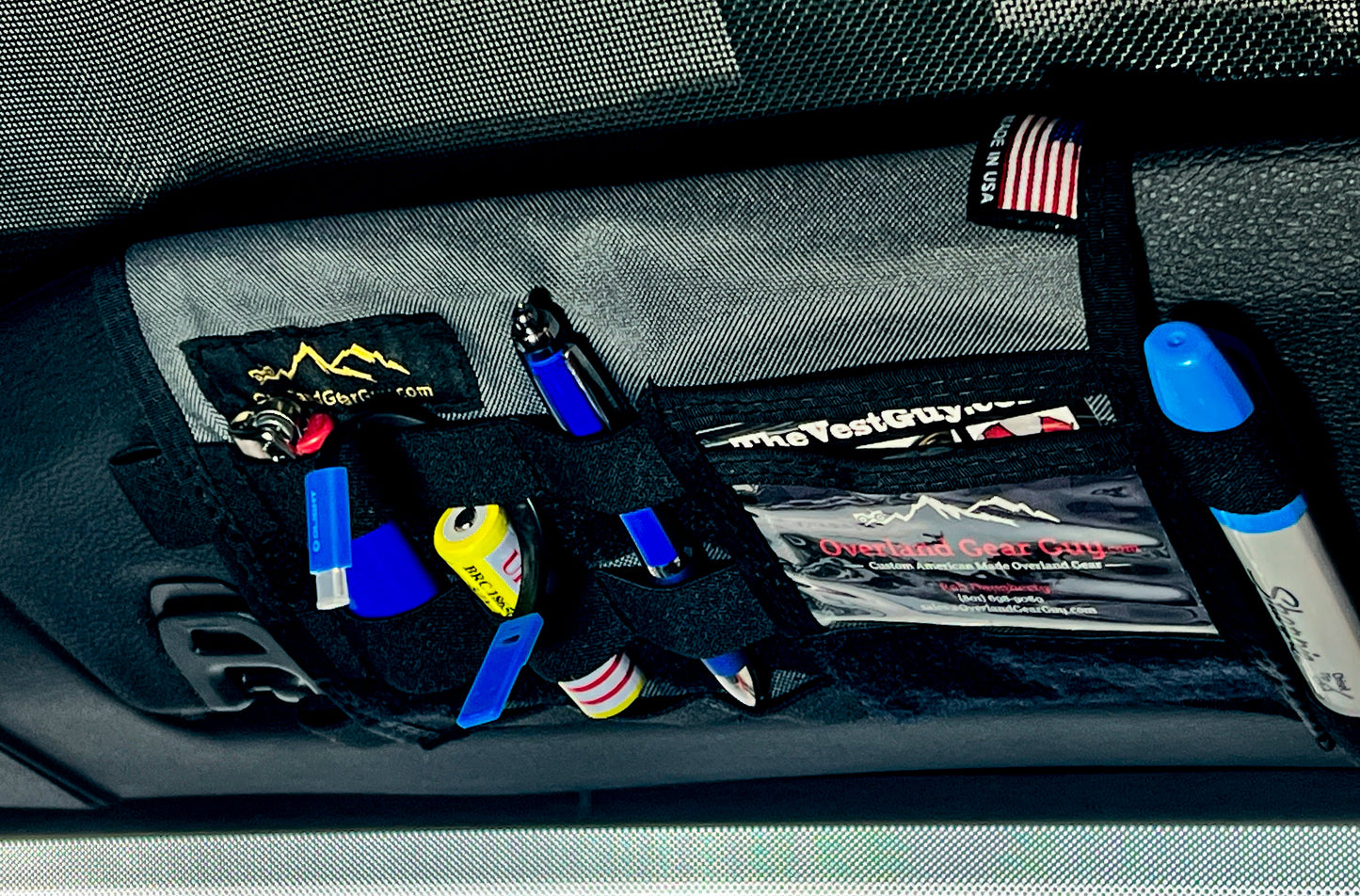 Jeep Gladiator MOLLE Visor Organizer - Tacoma Visor
