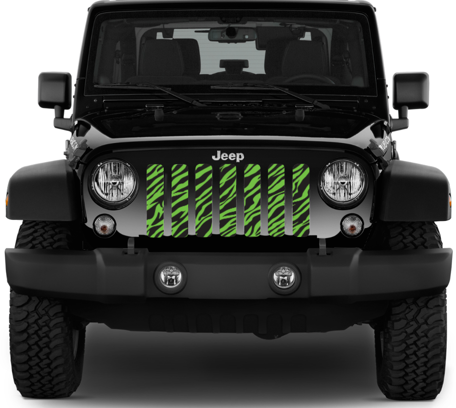 Platinum Green Zebra Print Grille Insert