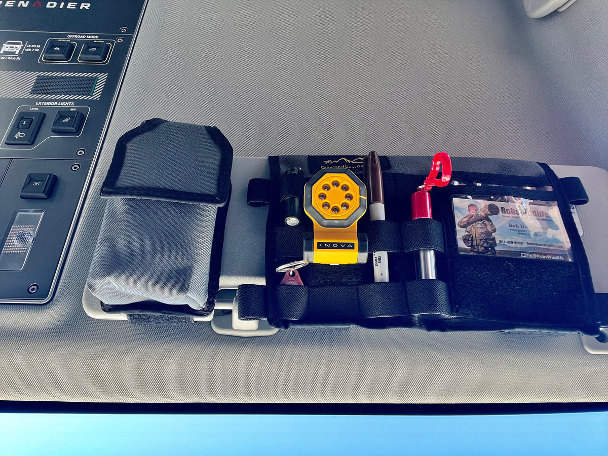 Grenadier MOLLE Visor Organizer WITH MIRROR-duckduckjeep-offroad-wrangler-gladiator-3d-jeep duck-custom duck-Jeep-The Quacktory-Fun Jeep Ducks-Ducks4Jeep