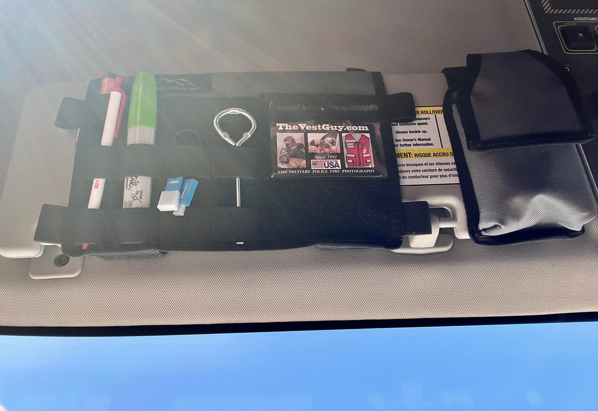 Grenadier MOLLE Visor Organizer WITH MIRROR-duckduckjeep-offroad-wrangler-gladiator-3d-jeep duck-custom duck-Jeep-The Quacktory-Fun Jeep Ducks-Ducks4Jeep