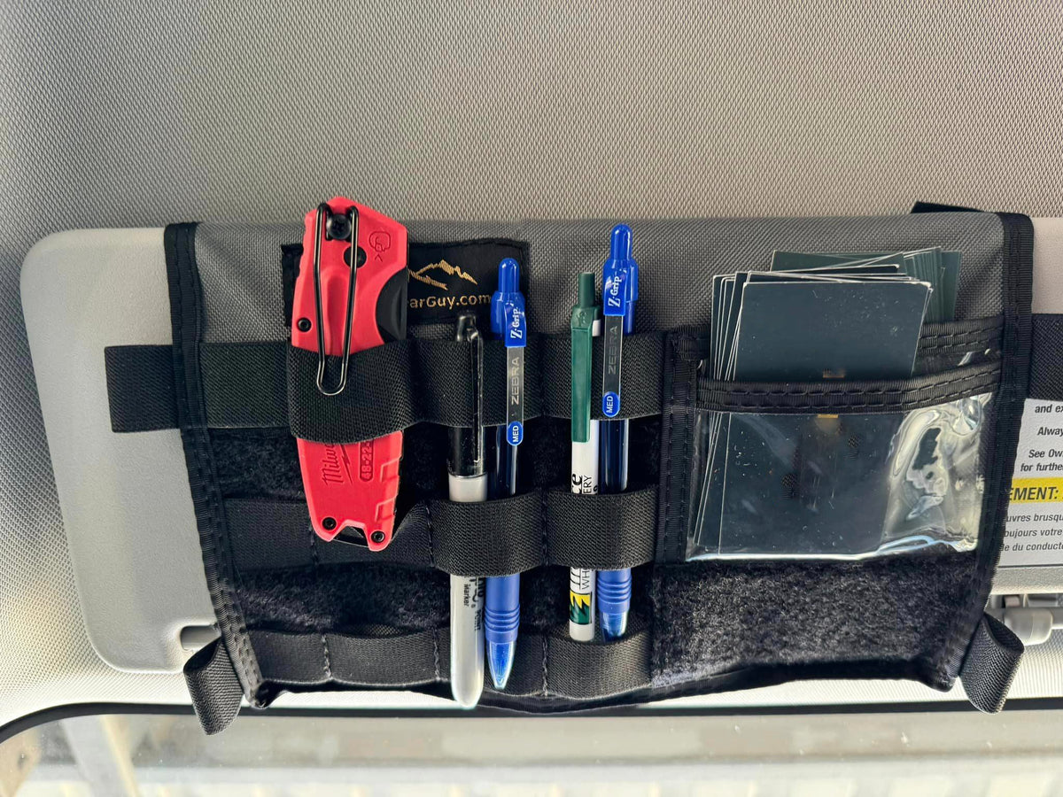 Grenadier MOLLE Visor Organizer WITH MIRROR-duckduckjeep-offroad-wrangler-gladiator-3d-jeep duck-custom duck-Jeep-The Quacktory-Fun Jeep Ducks-Ducks4Jeep
