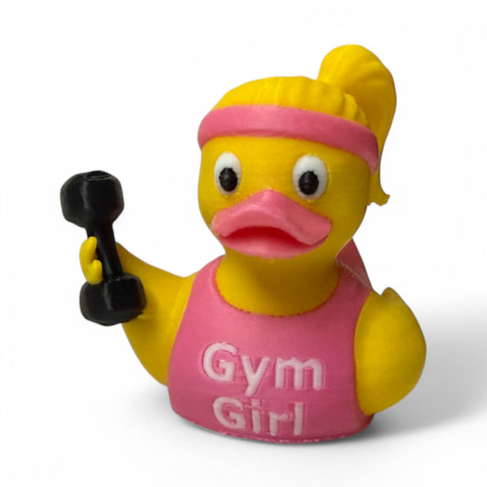 Gym Girl Duck – 3D-Printed Fitness Duck with Headband, Dumbbell & Sass-duckduckjeep-offroad-wrangler-gladiator-3d-jeep duck-custom duck-Jeep-The Quacktory-Fun Jeep Ducks-Ducks4Jeep