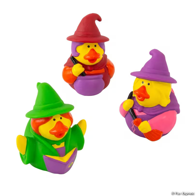 Halloween Witch Rubber Ducks in Pointed Hats - by the dozen