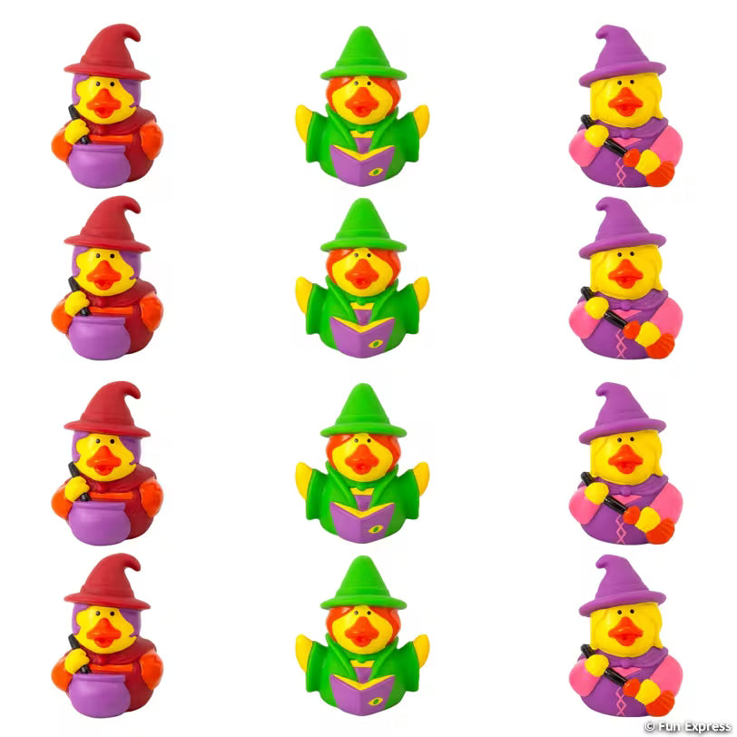 Halloween Witch Rubber Ducks in Pointed Hats - by the dozen