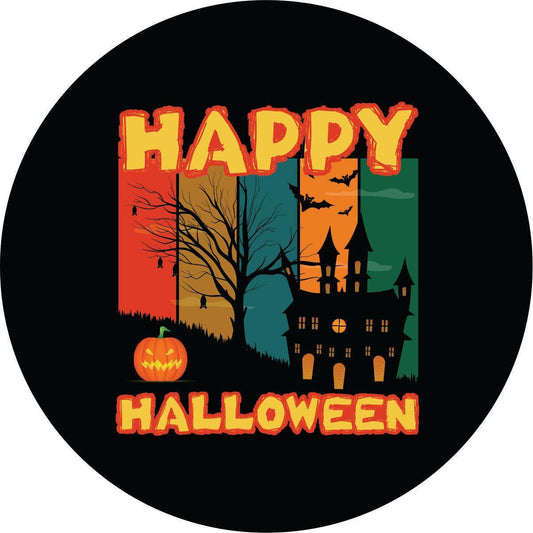 Happy Halloween Spare Tire Cover for Jeep, Camper, Bronco & More-duckduckjeep-offroad-wrangler-gladiator-3d-jeep duck-custom duck-Jeep-The Quacktory-Fun Jeep Ducks-Ducks4Jeep