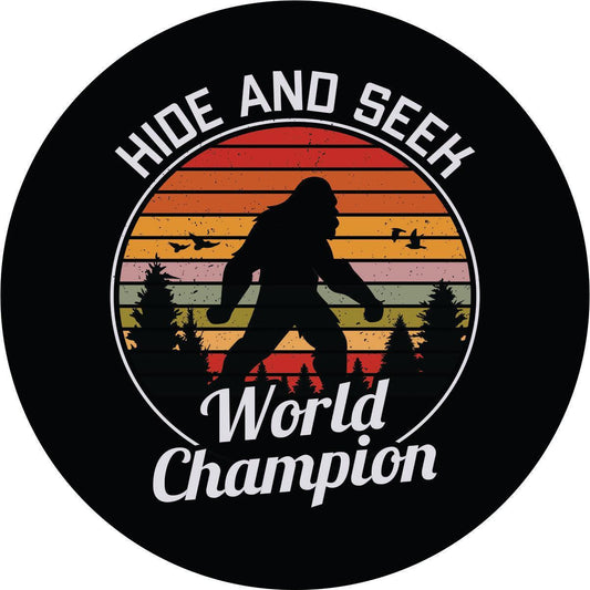 Hide and Seek World Champion Bigfoot Tire Cover for Jeep, RV, Bronco, Camper, Etc.-duckduckjeep-offroad-wrangler-gladiator-3d-jeep duck-custom duck-Jeep-The Quacktory-Fun Jeep Ducks-Ducks4Jeep