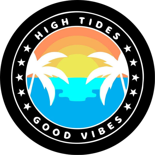 High Tides and Good Vibes Sunset Spare Tire Cover-duckduckjeep-offroad-wrangler-gladiator-3d-jeep duck-custom duck-Jeep-The Quacktory-Fun Jeep Ducks-Ducks4Jeep