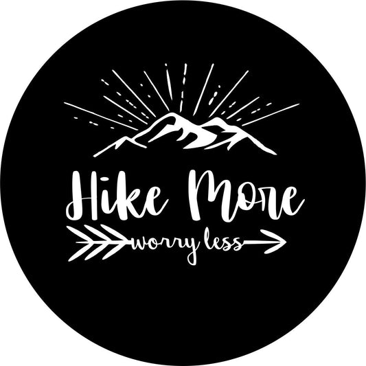 Hike More, Worry Less Quote + Mountain and Arrow-duckduckjeep-offroad-wrangler-gladiator-3d-jeep duck-custom duck-Jeep-The Quacktory-Fun Jeep Ducks-Ducks4Jeep