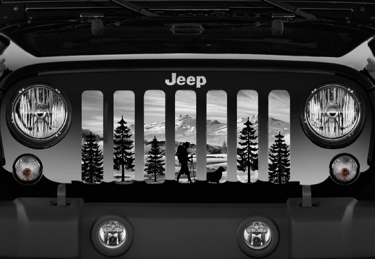 Hiker Gray Mountain Grille Insert