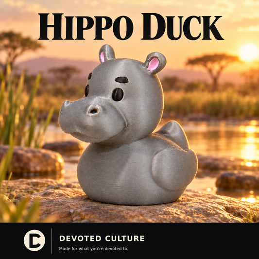 Hippo Duck Figurine-duckduckjeep-offroad-wrangler-gladiator-3d-jeep duck-custom duck-Jeep-The Quacktory-Fun Jeep Ducks-Ducks4Jeep