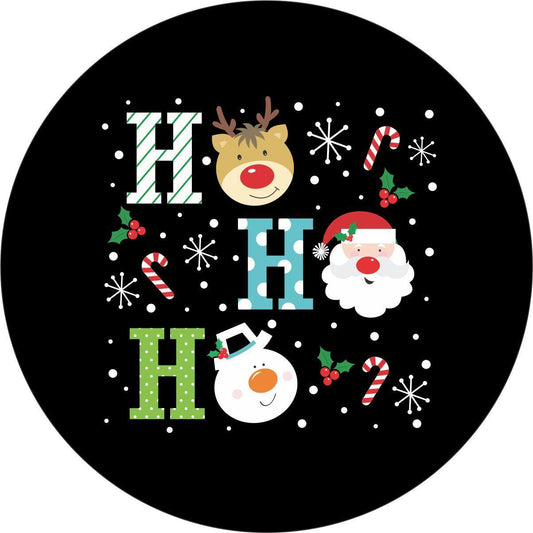 Ho Ho Ho Santa, Frosty, Rudolph Spare Tire Cover for Jeep, Bronco, RV, Camper & More-duckduckjeep-offroad-wrangler-gladiator-3d-jeep duck-custom duck-Jeep-The Quacktory-Fun Jeep Ducks-Ducks4Jeep