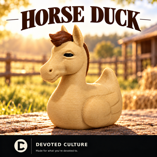 Horse Duck Figurine-duckduckjeep-offroad-wrangler-gladiator-3d-jeep duck-custom duck-Jeep-The Quacktory-Fun Jeep Ducks-Ducks4Jeep