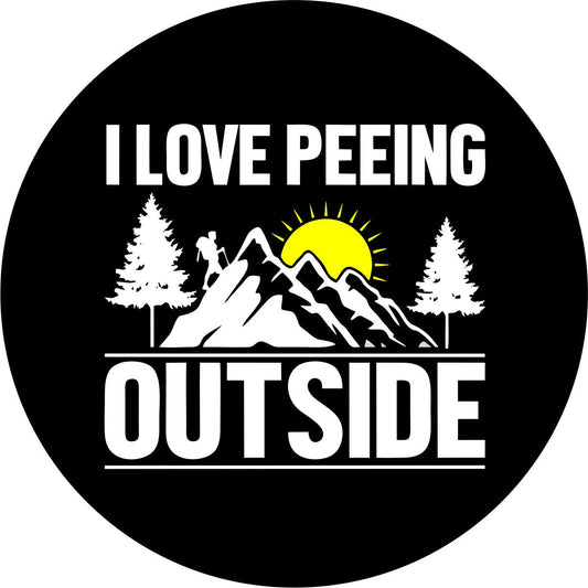 I Love Peeing Outside Funny Spare Tire Cover for Jeep, RV, Bronco, Camper, & More-duckduckjeep-offroad-wrangler-gladiator-3d-jeep duck-custom duck-Jeep-The Quacktory-Fun Jeep Ducks-Ducks4Jeep