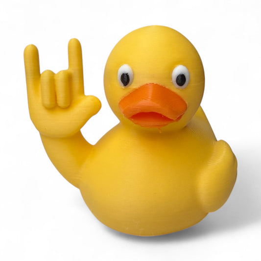 I Love You Sign Language Duck – 3D-Printed Duck Using ASL to Share Love & Kindness-duckduckjeep-offroad-wrangler-gladiator-3d-jeep duck-custom duck-Jeep-The Quacktory-Fun Jeep Ducks-Ducks4Jeep