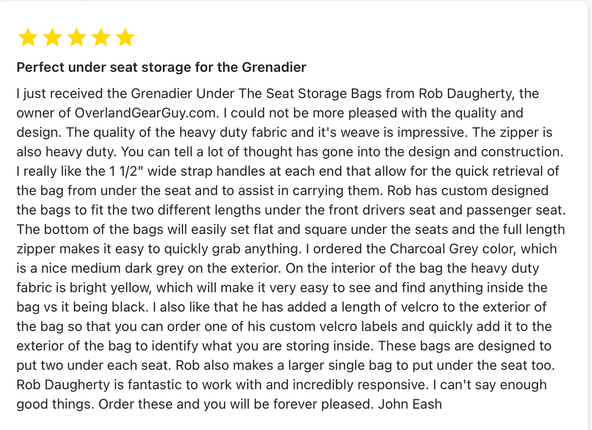 INEOS Grenadier Under Seat Storage Bags (Pair)-duckduckjeep-offroad-wrangler-gladiator-3d-jeep duck-custom duck-Jeep-The Quacktory-Fun Jeep Ducks-Ducks4Jeep