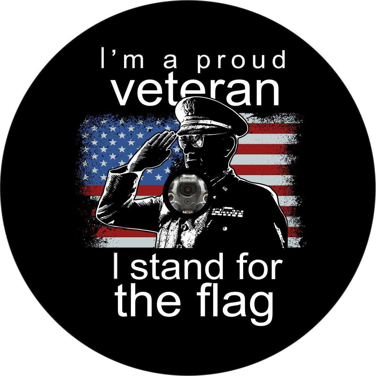I'm a Proud Veteran American Flag Spare Tire Cover - Jeep, Bronco, RVs, Campers, Vans, Trailers-duckduckjeep-offroad-wrangler-gladiator-3d-jeep duck-custom duck-Jeep-The Quacktory-Fun Jeep Ducks-Ducks4Jeep