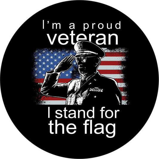 I'm a Proud Veteran American Flag Spare Tire Cover - Jeep, Bronco, RVs, Campers, Vans, Trailers-duckduckjeep-offroad-wrangler-gladiator-3d-jeep duck-custom duck-Jeep-The Quacktory-Fun Jeep Ducks-Ducks4Jeep