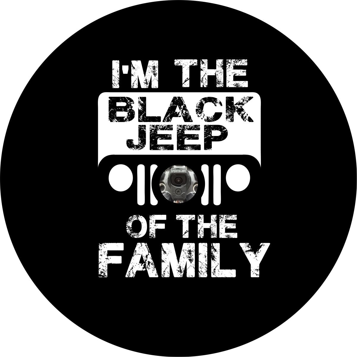 I'm the Black Jeep of the Family - Jeep Spare Tire Cover Design - Made in USA-duckduckjeep-offroad-wrangler-gladiator-3d-jeep duck-custom duck-Jeep-The Quacktory-Fun Jeep Ducks-Ducks4Jeep