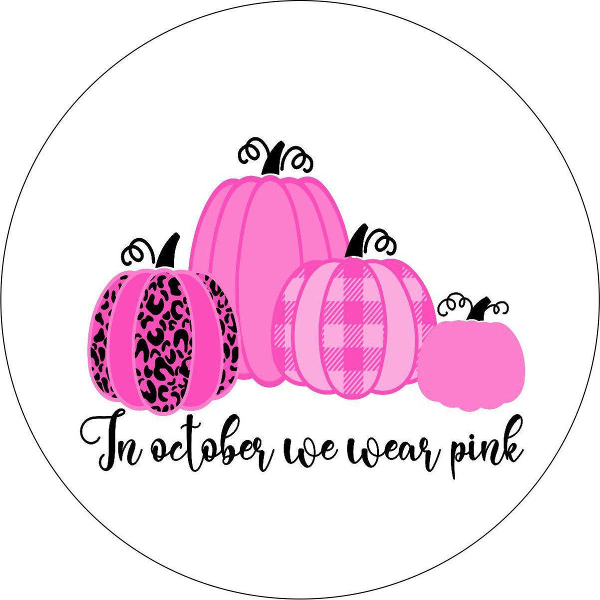In October We Wear Pink Breast Cancer Spare Tire Cover-duckduckjeep-offroad-wrangler-gladiator-3d-jeep duck-custom duck-Jeep-The Quacktory-Fun Jeep Ducks-Ducks4Jeep