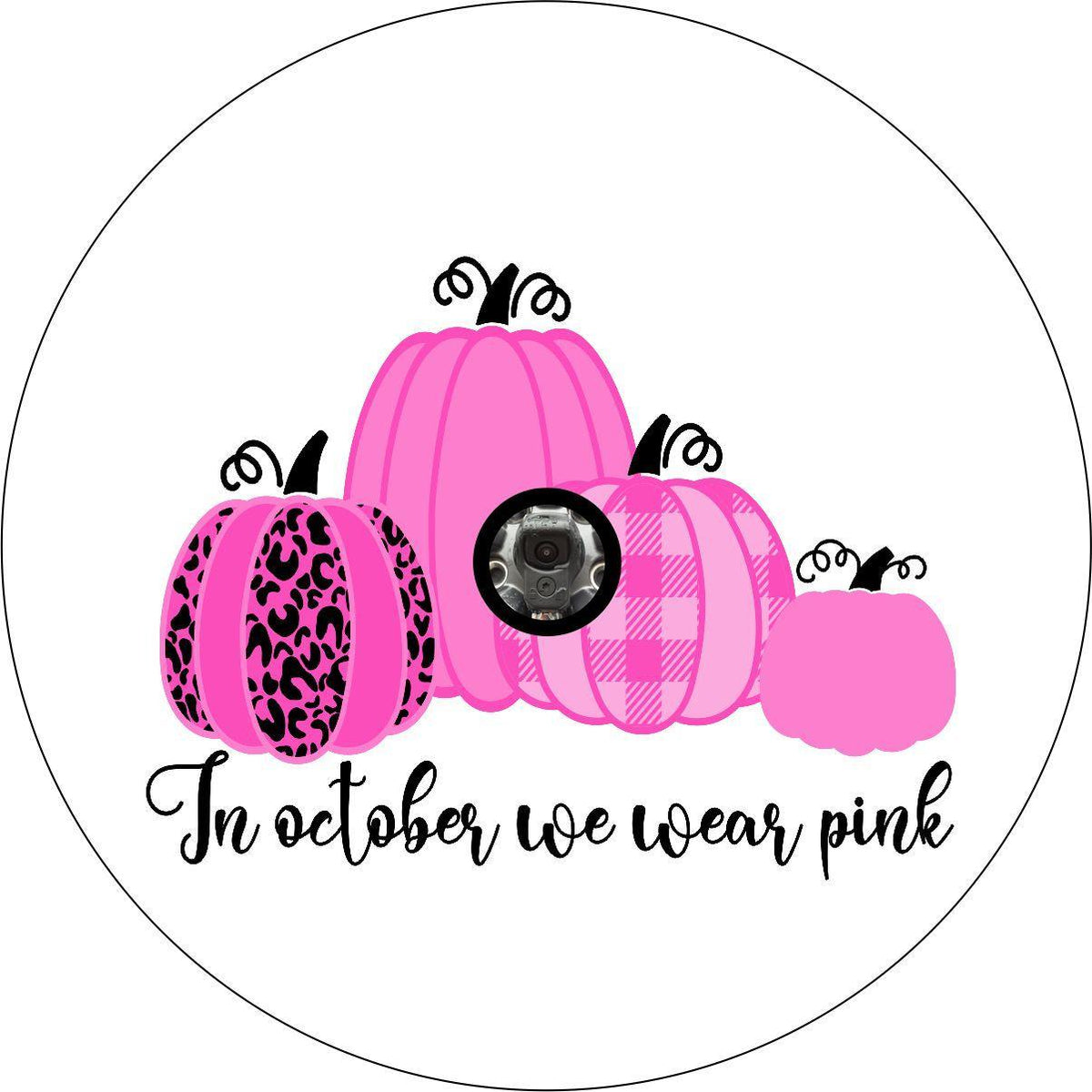 In October We Wear Pink Breast Cancer Spare Tire Cover-duckduckjeep-offroad-wrangler-gladiator-3d-jeep duck-custom duck-Jeep-The Quacktory-Fun Jeep Ducks-Ducks4Jeep