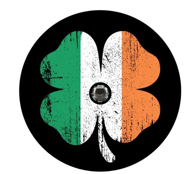 Irish Flag Shamrock Spare Tire Cover-duckduckjeep-offroad-wrangler-gladiator-3d-jeep duck-custom duck-Jeep-The Quacktory-Fun Jeep Ducks-Ducks4Jeep